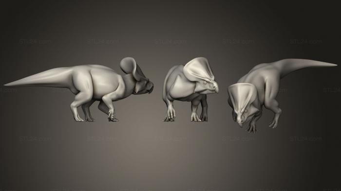Статуэтки животных (Протоцератопс, STKJ_1780) 3D модель для ЧПУ станка